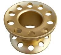 Qusinfc Carrete de buceo en miniatura multiusos compacto profesional con 10 agujeros, carrete de aleación de aluminio para operaciones submarinas avanzadas, carrete de gestión de línea de buceo