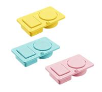 Qusinfc Contenedor de alimentos dividido de silicona suave, apto para lavavajillas, compacto, para almacenamiento de condimentos, para el hogar, a prueba de fugas, caja de almacenamiento de alimentos