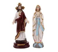 Qusinfc Escultura hecha a mano de Jesús Cristo de 13,5 cm de alto, decoración de mesa navideña, resinas