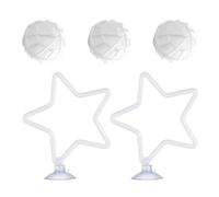 Qusinfc Juego de 2 piezas redondas de actividad interactiva con esferas flotantes para reducir el estrés en pequeños acuarios y muñecas de cisterna