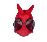 Qusinfc Pantalla facial de caballo ventilada con protector de orejas, red fina de bloqueo de moscas para uso estable y al aire libre