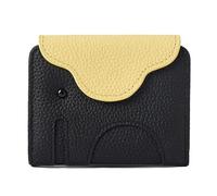 Qusinfc Portatarjetas de crédito, cartera pequeña de acordeón para mujer, 12 ranuras, organizadores de tarjetas, fundas con cierre de broches, cierre de broches, cartera de acordeón, Black