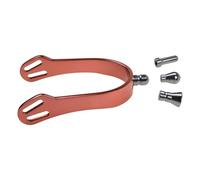 Qusinfc Western Boy Spur - Decoración de botas de caballo de aleación de aluminio con cabeza reemplazable, para entrenamiento profesional, decoración de botas de caballo