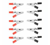 Qussedser 10 x Pinzas de Cocodrilo Sonda de Prueba Metal Plastico 50mm