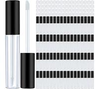 Qussedser 100 Piezas de 10 Ml de Tubos de Brillo de Labios VacíOs Transparentes Mini BáLsamo Labial Recargable Envases de Brillo de PláStico Envases de Brillo de Labios