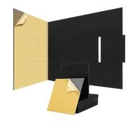 Qussedser 12 paneles acústicos, 12 x 12 x 0.4 pulgadas, paneles de espuma a prueba de sonido, decoración de pared para el hogar, oficina y sala de juegos