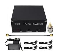 Qussedser 160MHz 100W Antena Sharer SDR Transceptor Caja de Interruptor Caja de Aleación de Aluminio Enchufe de la UE