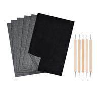 Qussedser 200 Piezas de Papel de Transferencia de CarbóN, Papel de Calco A4 de 11,5 X 8,3 Pulgadas, Papel de Grafito de CarbóN con LáPiz óPtico en Relieve Negro