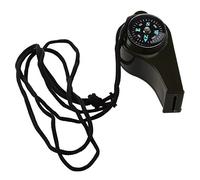 Qussedser 3 en 1 Silbido de Supervivencia con Brujula Termometro,Ejercito Verde