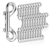 Qussedser 30 Piezas de de PresióN de Perno de Doble Extremo, 2,7 Pulgadas, Clips de Gatillo de AleacióN de Zinc Pesado, Clips de Cadena de Metal, Soporte para Llaves