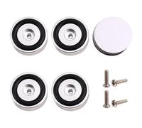 Qussedser 4 soportes de alta fidelidad para tocadiscos con aislamiento de pies, almohadillas de audio, para amplificador/altavoz/tocadiscos, 40 x 15 mm, color plateado