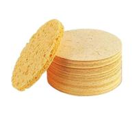 Qussedser 50 Almohadillas de Limpieza para Esponjas Faciales Comprimidas, Almohadillas Limpiadoras de Cúrcuma para Limpieza y Exfoliación de la Piel, A