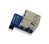 Qussedser Adaptador USB de 9 A USB 2.0, Placa Base de Expansión, Convertidor USB de 9 A 2 Puertos, Extensor USB 2.0 de 9 A A Hembra