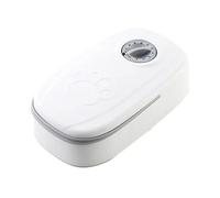 Qussedser Alimentador Automático con Temporizador para Mascotas, Dispensador Alimentos Secos para Perros, Alimentador Alimentos para Mascotas con Temporizador para Gatos y Perros, Gris