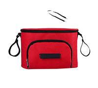 Qussedser Bolsa de Cochecito de Bolsa de BiberóN Bolsa de PañAles Organizador Carrito de Cochecito Carrito Bolsa Colgante Coche Accesorio Rojo