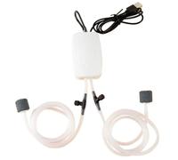 Qussedser Bomba de Aire para Pecera, Aireador Alimentado por USB, Accesorios para Acuario, Válvula de Aire Ajustable, Bomba de Oxígeno de Burbuja Silenciosa ()