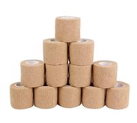 Qussedser Cinta Cohesiva, Cinta de Vendaje EláStica Autoadhesiva (5X450Cm, Paquete de 12) -Color de Piel