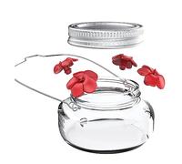 Qussedser Comedero de PáJaros para Colgar al Aire Libre Comederos de Agua para PáJaros MasonJar PáJaros Bebedero de Botella para JardíN de PáJaros Salvajes