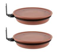 Qussedser Comedero para Pájaros, Ardilla, Comedero para Pájaros, Comedero Colgante para Pájaros, Estanque para Pájaros, Bandeja para Comedero para Pájaros, Bandeja Fija para Pájaros (2 Uds)