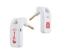 Qussedser de Guitarra Inalámbrico 2.4G Receptor Transmisor de Guitarra Recargable Transmisión en Tiempo Real de 48K/16 Bits Enchufe Giratorio, A