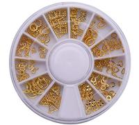 Qussedser Decoración del Arte de Uña Hueca 3D Formas Mixtas Herramientas de Arte de Uñas Diy Puntas de de Geometría Pegatinas de decoración de Uña de Moda Xy-15