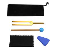 Qussedser Dipasón de 432 Hz para Curar Chakras Relajantes Mentales, Fortalecer el Alivio del Estrés, Diapasón de Aleación de Aluminio Dorado