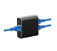 Qussedser Divisor Rj45 Adaptador Ethernet de 1 A 2 Gigabit Extensor de Cable de Red de Internet para Computadora Portátil Teclado Mouse Impresora
