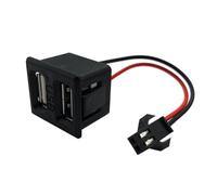 Qussedser Enchufe USB hembra tipo C de doble capa USB A hembra para lámpara de carga con conector de cable