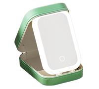 Qussedser Espejo de Maquillaje Ajustable de Colores LED, Espejo de Maquillaje Ajustable de Brillo de Colores con Luces