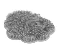 Qussedser Fregador de Pies y Espalda Manos Montado en la Pared con Ventosas: Limpieza Profunda y ExfoliacióN en la Ducha Gris