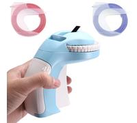 Qussedser Impresora Portátil de Etiquetas en Relieve 3D Impresión Manual de Etiquetas DIY 12965 Máquina de Escribir Manual Azul