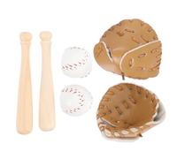 Qussedser Juego de Mini Guantes de Bate de Béisbol, Juguete Modelo de Béisbol Simulado Utilizado para Decoración de Casa de Muñecas