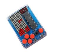 Qussedser Kit de Producción de Consola de Juegos DIY 51 Máquina de Soldadura Electrónica de un Solo Chip para Niños Juego Color: Cuadrado-Luz Roja