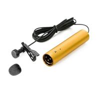 Qussedser Micrófono de Condensador de Corbata XLR Omnidireccional Cardioide -LV6 con Cubierta de Micrófono de 8,3 mm Clip de Solapa Alimentado por 48 V