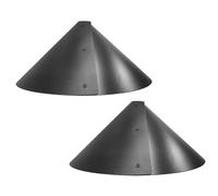 Qussedser Paquete de 2 Deflectores de Ardilla Plegables de 19 Pulgadas para Poste de Comedero de Pájaros, Protectores de Ardillas para Comederos de Pájaros