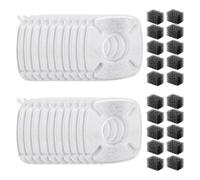 Qussedser Paquete de 20 Filtros de Repuesto y Paquete de 20 Filtros de Agua para Mascotas de Repuesto, de FiltracióN Triple, Fuente para Gatos