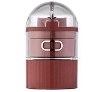 Qussedser Pastillero para medicamentos, molinillo de píldoras, cortador de píldoras, contenedor portátil, dispensador de medicamentos, caja de clasificación transparente, color rojo