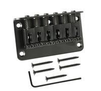 Qussedser Puente de Monturas de Guitarra de 6 Cuerdas con Tornillos, Puente de Guitarra Cromado de Repuesto para Accesorios, Puente de Carga Superior de Guitarra A