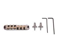 Qussedser Puente de Silla de Montar con Postes y Llave para Guitarra EléCtrica Plateado