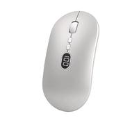 Qussedser Ratón Inalámbrico para Computadora con de Batería Visible, Recargable, 2,4 G, USB, Portátil, Silencioso para PC, Portátil, B