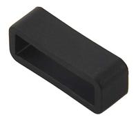 Qussedser Retenedor de correa para reloj Negro Hebilla de Caucho de anillo 22mm
