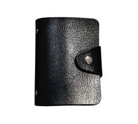 Qussedser Senora Bolsa Bolsillo Bolso Caja de Tarjeta credito ID de Artificial (Negro)