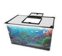 Qussedser Tapa Magnética para Acuario Hecha A Mano, Cubierta Superior para Pecera, Cubierta de Red Antisaltos, para Proteger A los Peces de Saltar Fuera del Tanque de Peces