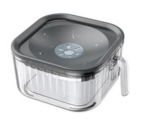 Qussedser Tazón de Agua para Perros de 2,5 L, Antiderrames, de 86 Oz, A Prueba de Derrames, para Beber Lentamente, Comedero Transparente para Mascotas Antisalpicaduras y Sin Ensuciar