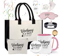 Qustiuve Regalos de cumpleaños para mujer, juegos de regalo dramáticos para mujeres, 9 piezas con bolsa de mano, taza, juego de regalo para mujeres, regalos para mujeres, regalos de amistad para