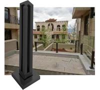 QUSYZD Balaustres de Alta Resistencia para terraza, Patio, Porche, Piscina, Pasillo Interior, Columna de balaustre de Vidrio con Ranuras para espigas, Cuadrado de Acero ino,Corner Post-145cm/57in