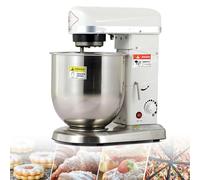 QUSYZD Batidora de pie Comercial, batidora eléctrica de 10 L, 500 W, 3 velocidades con función de Pulso, batidora eléctrica de Cocina, Cabezales inclinables, batidora par,White