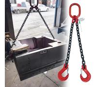 QUSYZD Cadenas de elevación de Acero al manganeso G80 de Alta Resistencia, eslingas bidireccionales para manipulación Segura de Cargas, duraderas y versátiles, diversas,1 Pc-8 Ton