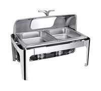 QUSYZD Calentador de Alimentos Tipo Buffet, Calentadores eléctricos de Alimentos para Fiestas y buffets, servidores y Calentadores de Buffet de Acero Inoxidable, Ideal par,B