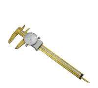 QUSYZD Calibrador Vernier de Esfera de Acero Inoxidable de 150 mm 0,02 mm/0,001", medidor de Esfera de plástico, Herramientas de medición de Espesor, Titanio de 6 Pulgadas,6inch Titanium